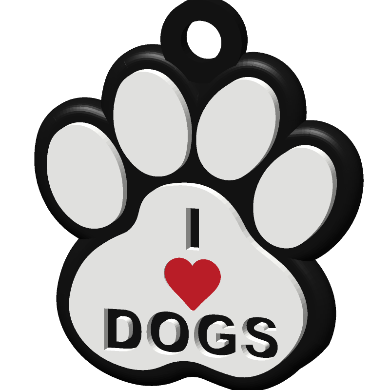 I ♥ Dogs keychain