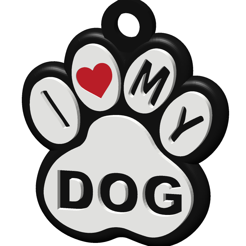 I ♥ My Dog keychain