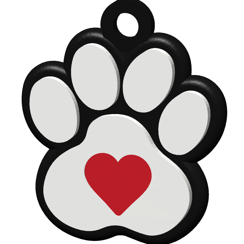 Paw & Heart keychain